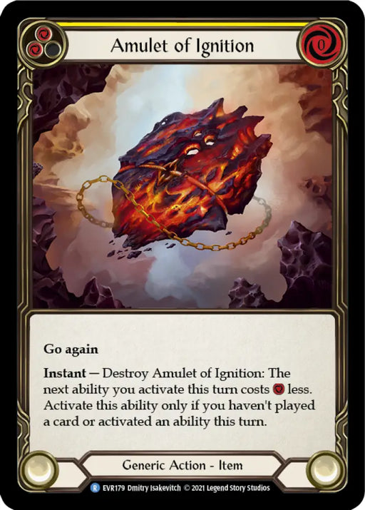 Amulet of Ignition [Everfest] 1st Edition Normal - Flesh And Blood Single