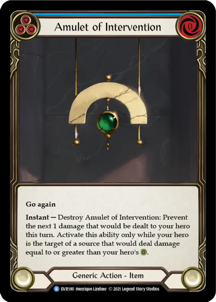 Amulet of Intervention [Everfest] 1st Edition Cold Foil - Flesh And Blood Single