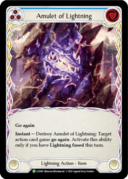 Amulet of Lightning [LGS065] (Promo) Cold Foil - Flesh And Blood Single