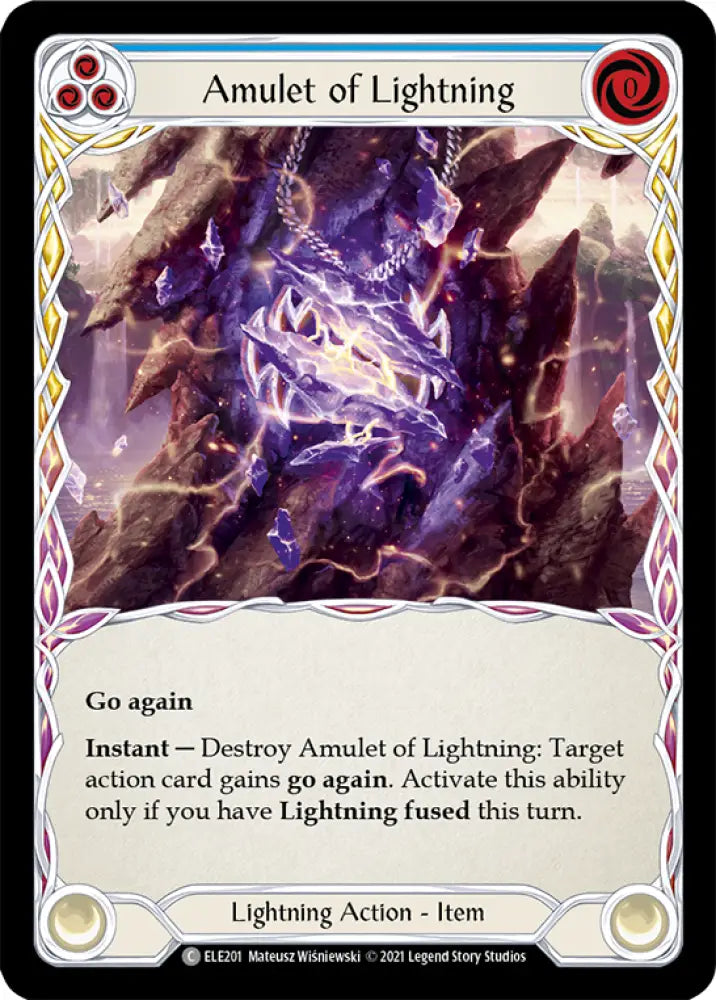 Amulet of Lightning [Tales of Aria 1st Edition] 1st Edition Normal - Flesh And Blood Single