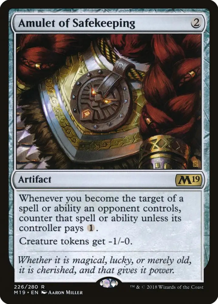 Amulet of Safekeeping [Core Set 2019] - MTG Single