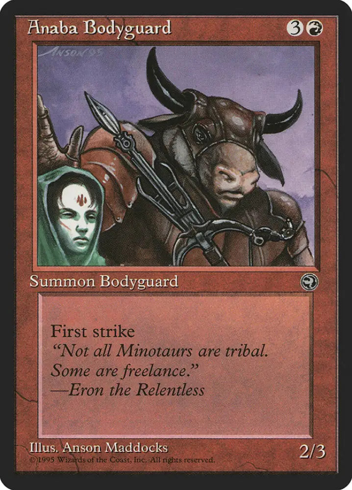 Anaba Bodyguard (Eron Flavor Text) [Homelands] - MTG Single