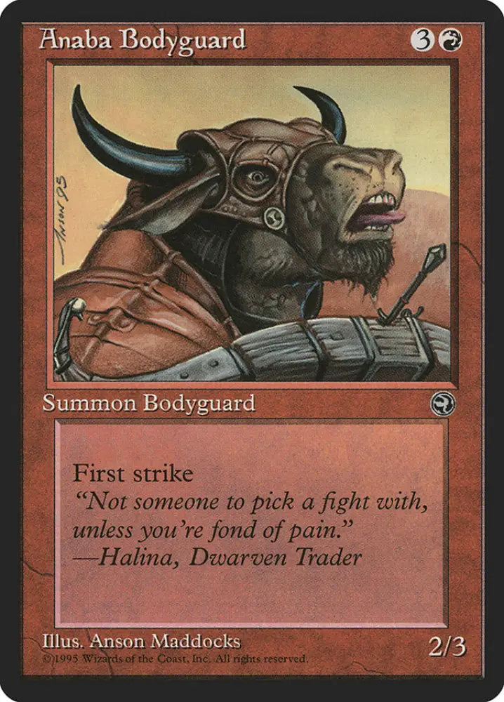Anaba Bodyguard (Halina Flavor Text) [Homelands] - MTG Single