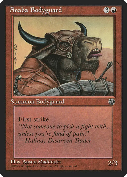 Anaba Bodyguard (Halina Flavor Text) [Homelands] - MTG Single