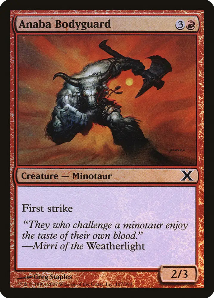 Anaba Bodyguard (Premium Foil) [Tenth Edition] - MTG Single