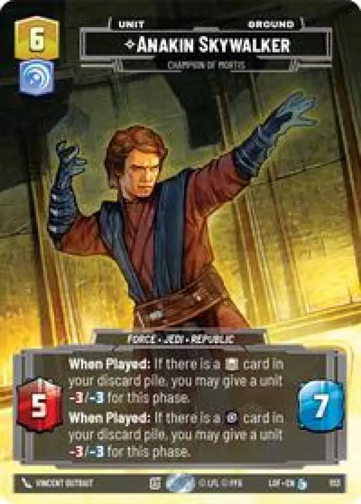Anakin Skywalker - Champion of Mortis (Prestige Foil) (1113) [Legends of the Force]