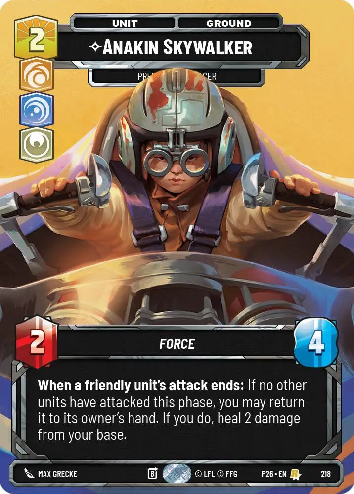 Anakin Skywalker - Prescient Podracer (Foil) (218) [Sector and Regional Promos: Season 2]