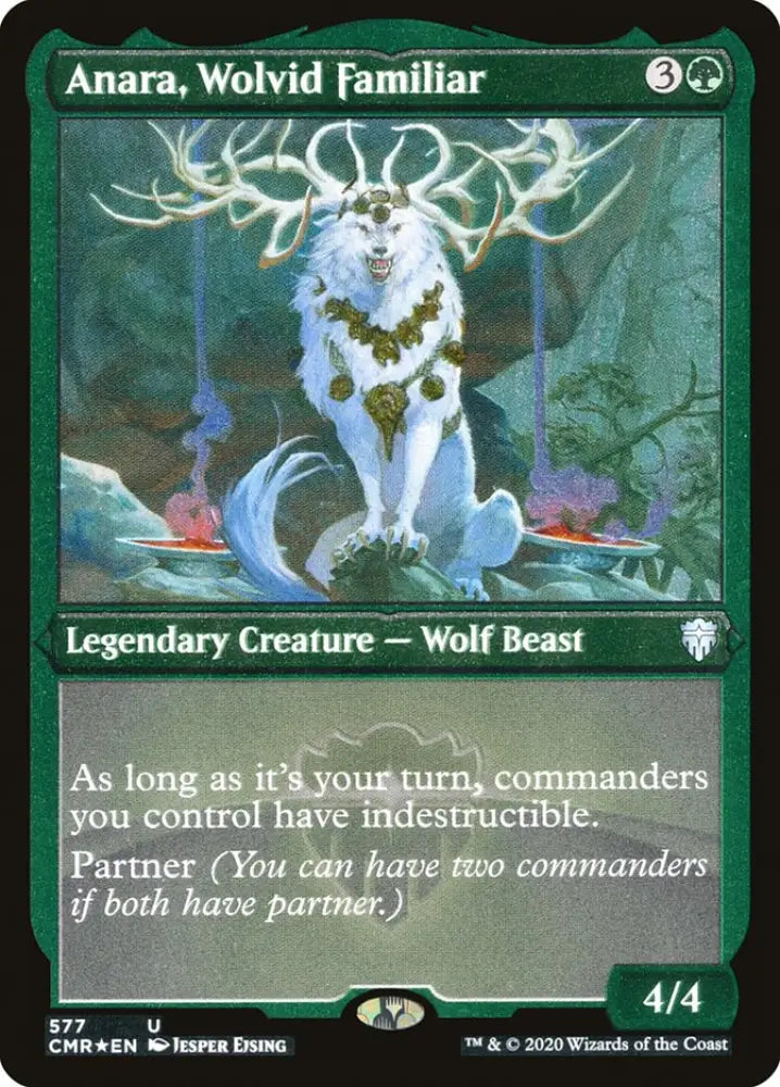Anara Wolvid Familiar (Etched) [Commander Legends] - MTG Single
