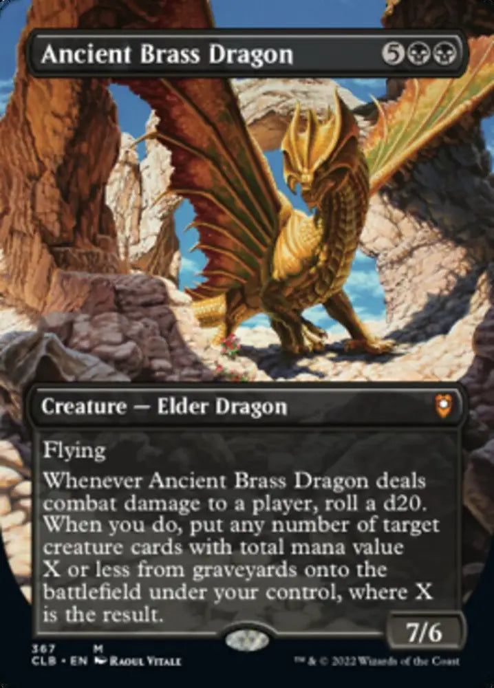 Ancient Brass Dragon (Borderless Alternate Art) [Commander Legends: Battle for Baldur’s Gate] - MTG Single