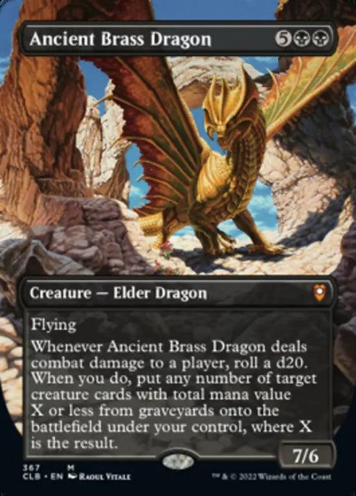 Ancient Brass Dragon (Borderless Alternate Art) [Commander Legends: Battle for Baldur’s Gate] - MTG Single