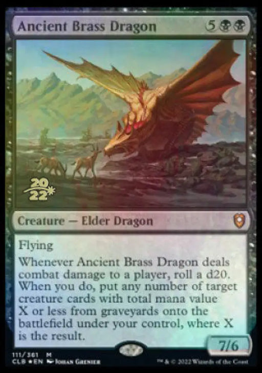 Ancient Brass Dragon [Commander Legends: Battle for Baldur’s Gate Prerelease Promos] - MTG Single