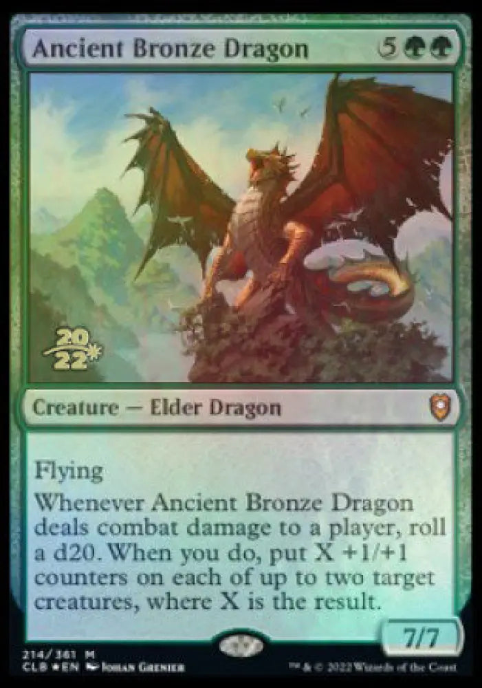 Ancient Bronze Dragon [Commander Legends: Battle for Baldur’s Gate Prerelease Promos] - MTG Single