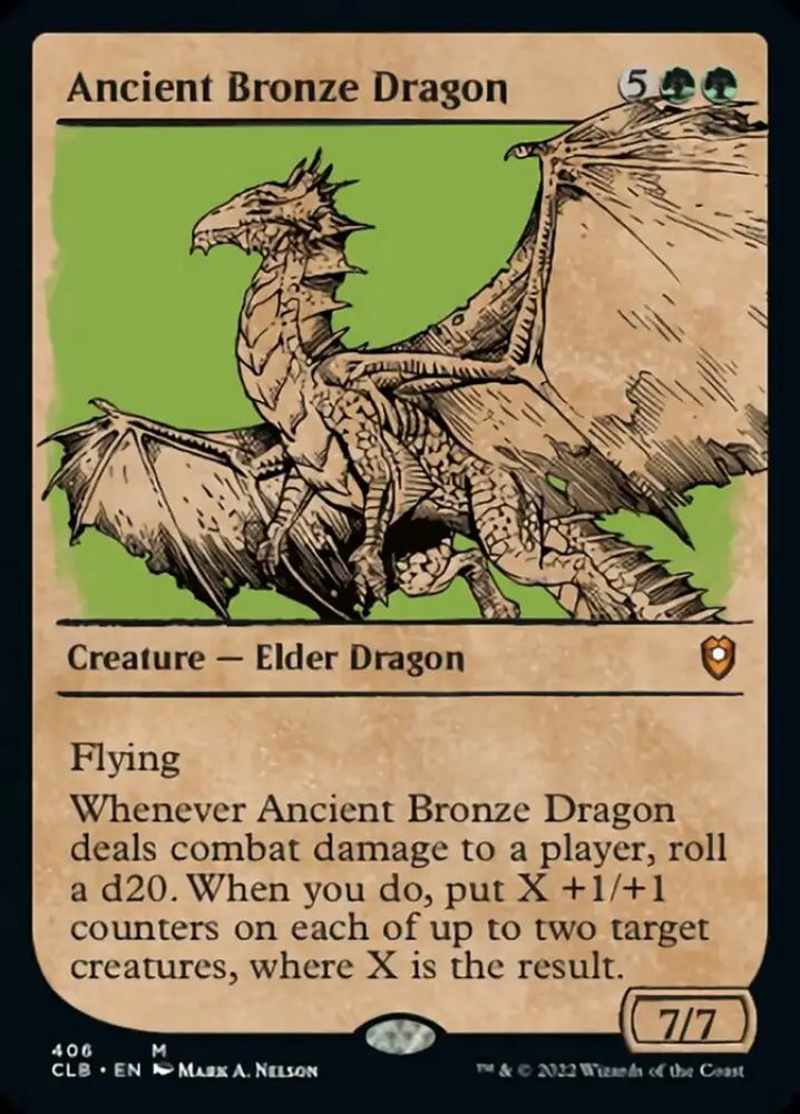 Ancient Bronze Dragon (Showcase) [Commander Legends: Battle for Baldur’s Gate] - MTG Single