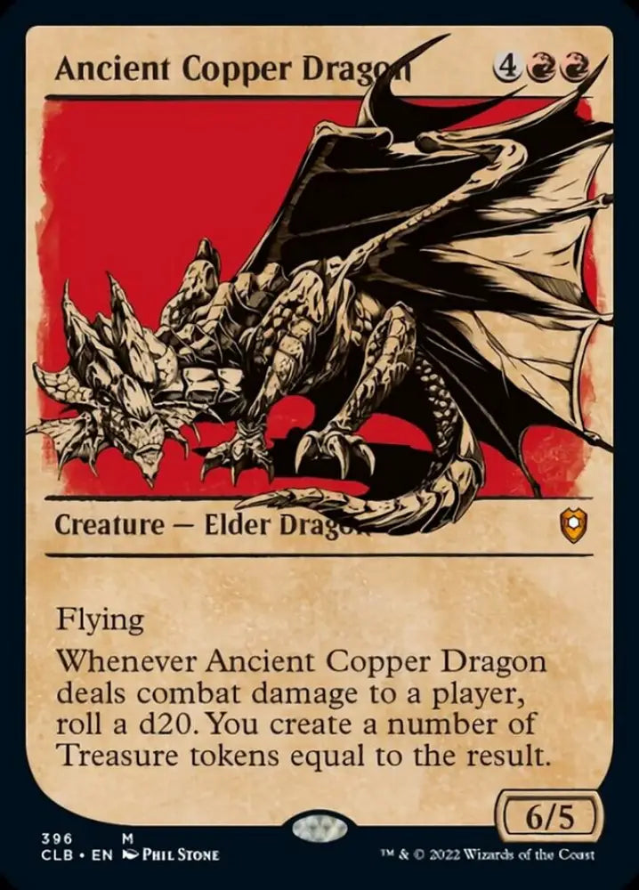 Ancient Copper Dragon (Showcase) [Commander Legends: Battle for Baldur’s Gate] - MTG Single