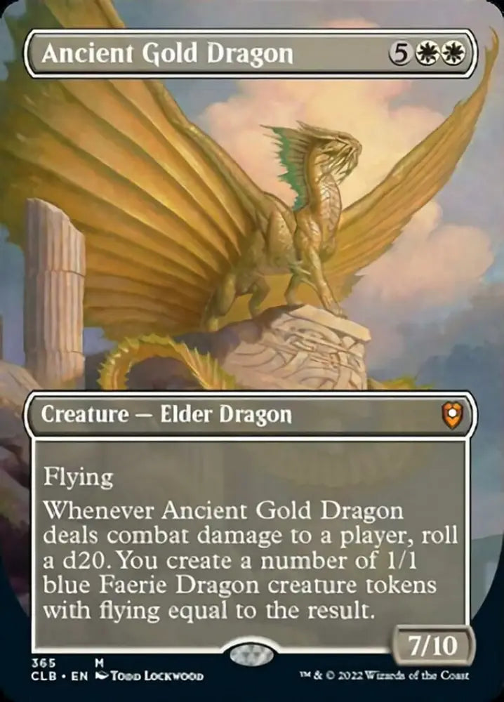 Ancient Gold Dragon (Borderless Alternate Art) [Commander Legends: Battle for Baldur’s Gate] - MTG Single