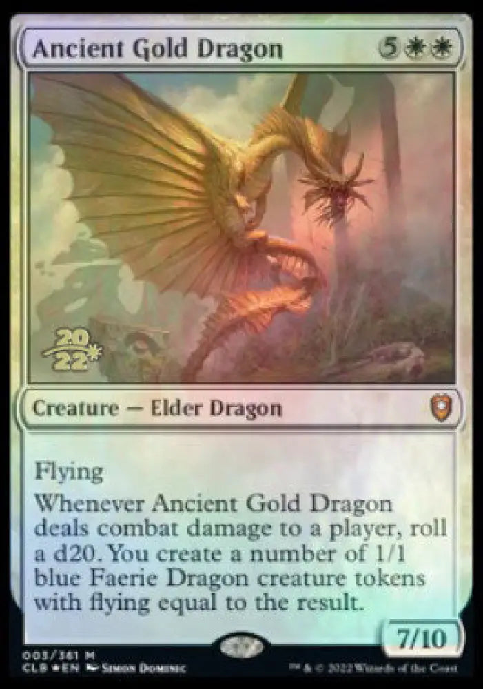 Ancient Gold Dragon [Commander Legends: Battle for Baldur’s Gate Prerelease Promos] - MTG Single