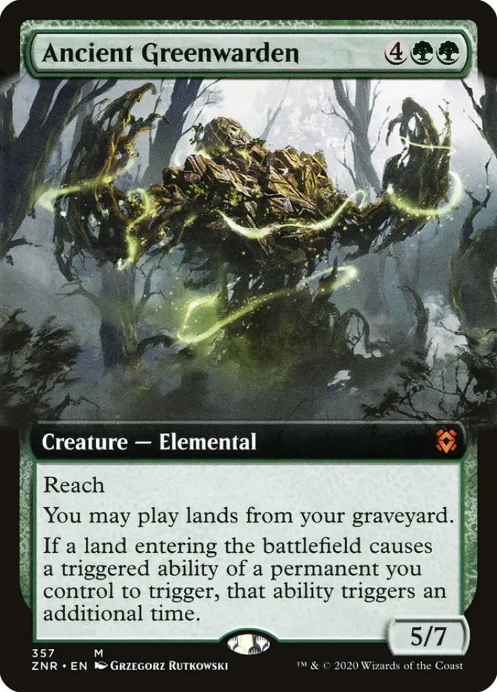 Ancient Greenwarden (Extended Art) [Zendikar Rising] - MTG Single