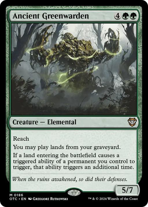 Ancient Greenwarden [Outlaws of Thunder Junction Commander] - MTG Single