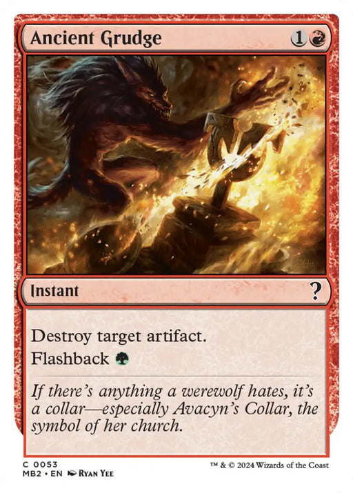 Ancient Grudge (White Border) [Mystery Booster 2] - MTG Single