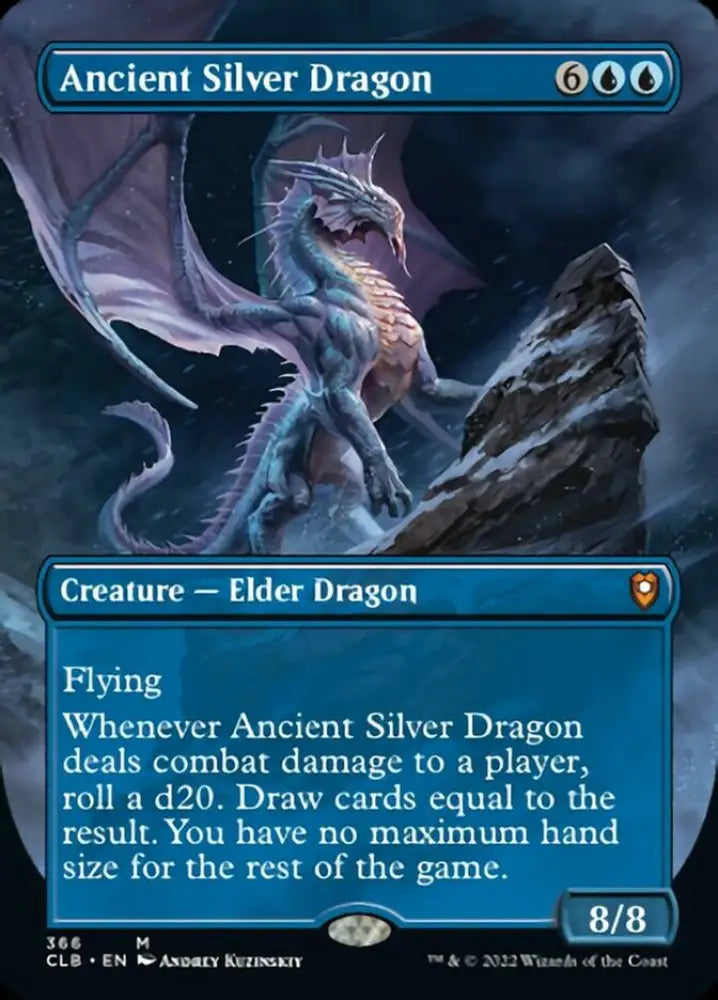 Ancient Silver Dragon (Borderless Alternate Art) [Commander Legends: Battle for Baldur’s Gate] - MTG Single