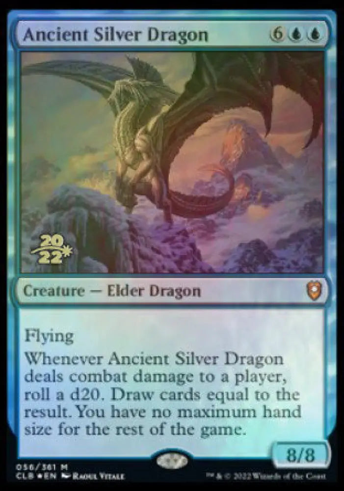 Ancient Silver Dragon [Commander Legends: Battle for Baldur’s Gate Prerelease Promos] - MTG Single