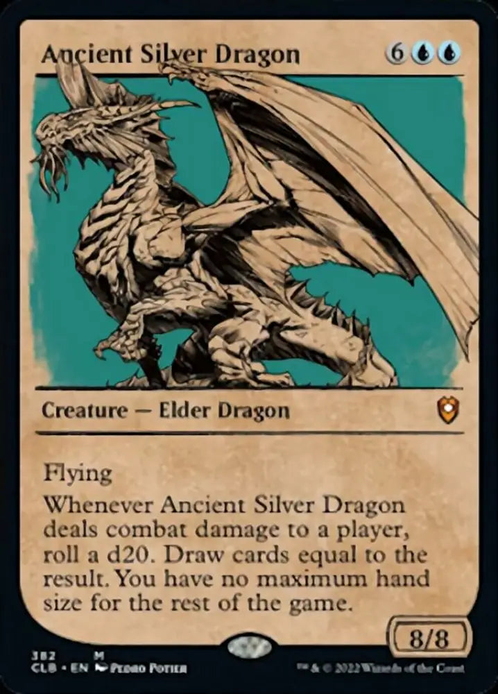 Ancient Silver Dragon (Showcase) [Commander Legends: Battle for Baldur’s Gate] - MTG Single