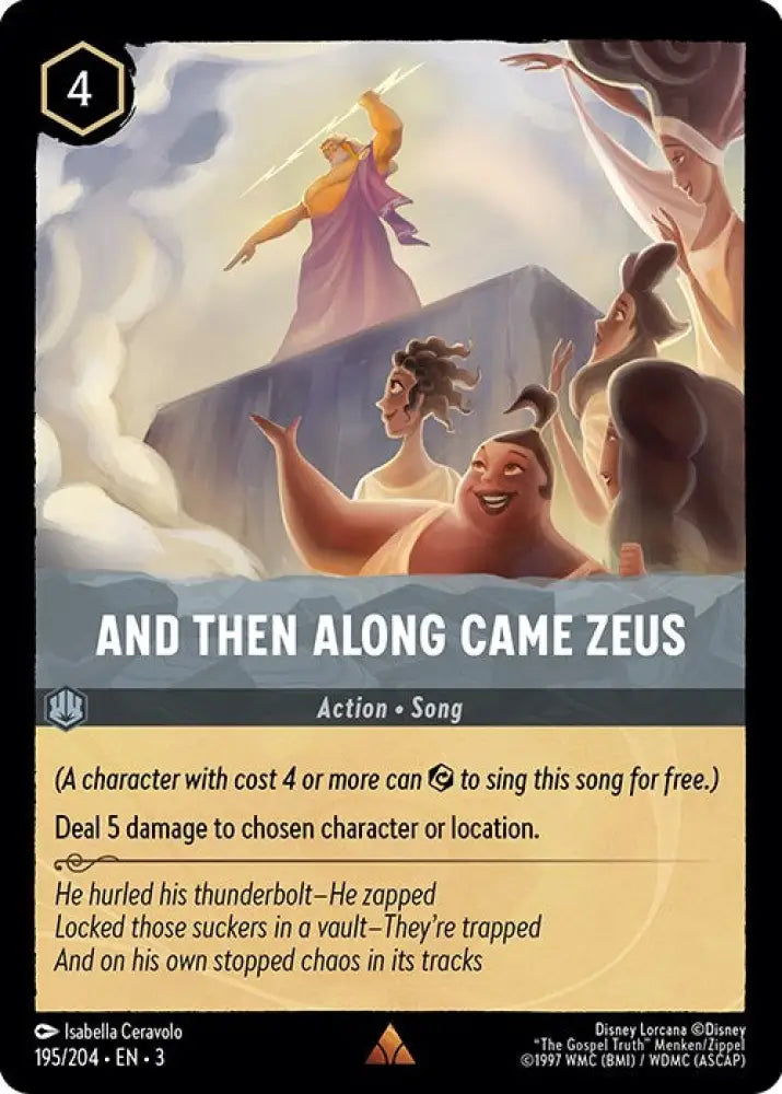 And Then Along Came Zeus (195/204) [Into the Inklands] - Lorcana Single