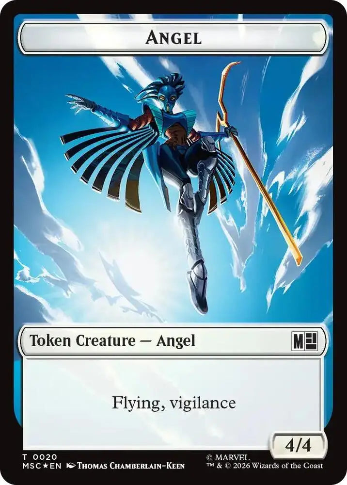 Angel (020) // Vibranium (031) Double-Sided Token (Surge Foil) (20 // 31) [Marvel Super Heroes Commander]