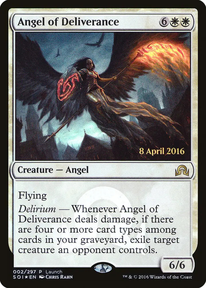 Angel of Deliverance (Launch) [Shadows over Innistrad Promos] - MTG Single