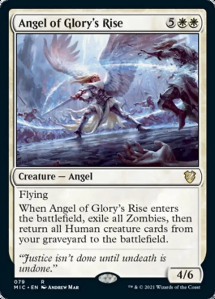 Angel of Glory’s Rise [Innistrad: Midnight Hunt Commander] - MTG Single