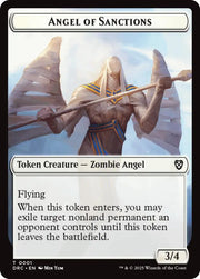 Angel of Sanctions // Vizier of Many Faces Double-Sided Token [Aetherdrift Commander] - MTG Single