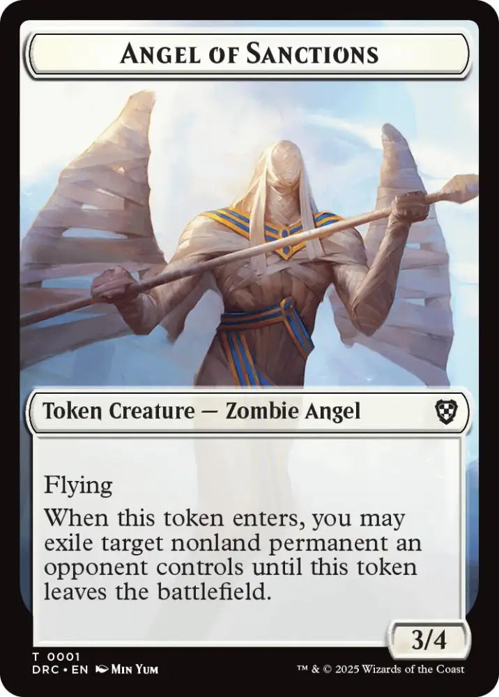 Angel of Sanctions // Vizier of Many Faces Double-Sided Token [Aetherdrift Commander] - MTG Single