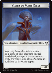 Angel of Sanctions // Vizier of Many Faces Double-Sided Token [Aetherdrift Commander] - MTG Single
