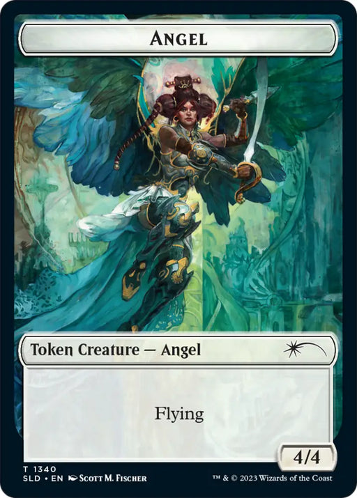 Angel (SLD) // Soldier (GRN) Double-Sided Token [Secret Lair: Angels Tokens] - MTG Single