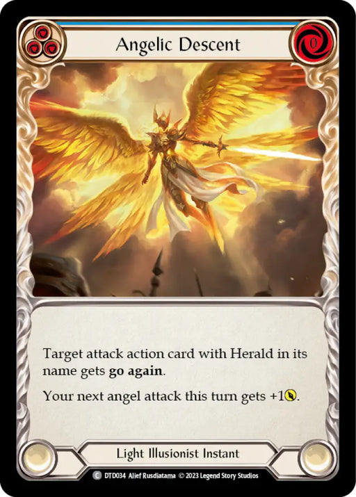 Angelic Descent (Blue) [Dusk Till Dawn] Rainbow Foil - Flesh And Blood Single