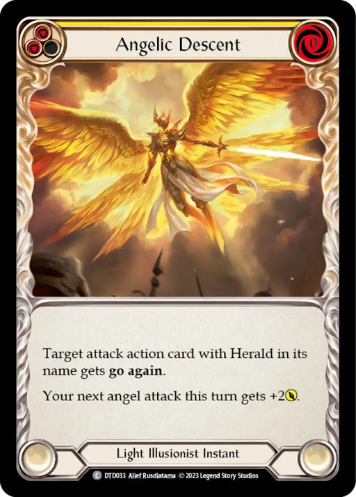 Angelic Descent (Yellow) [Dusk Till Dawn] Rainbow Foil - Flesh And Blood Single