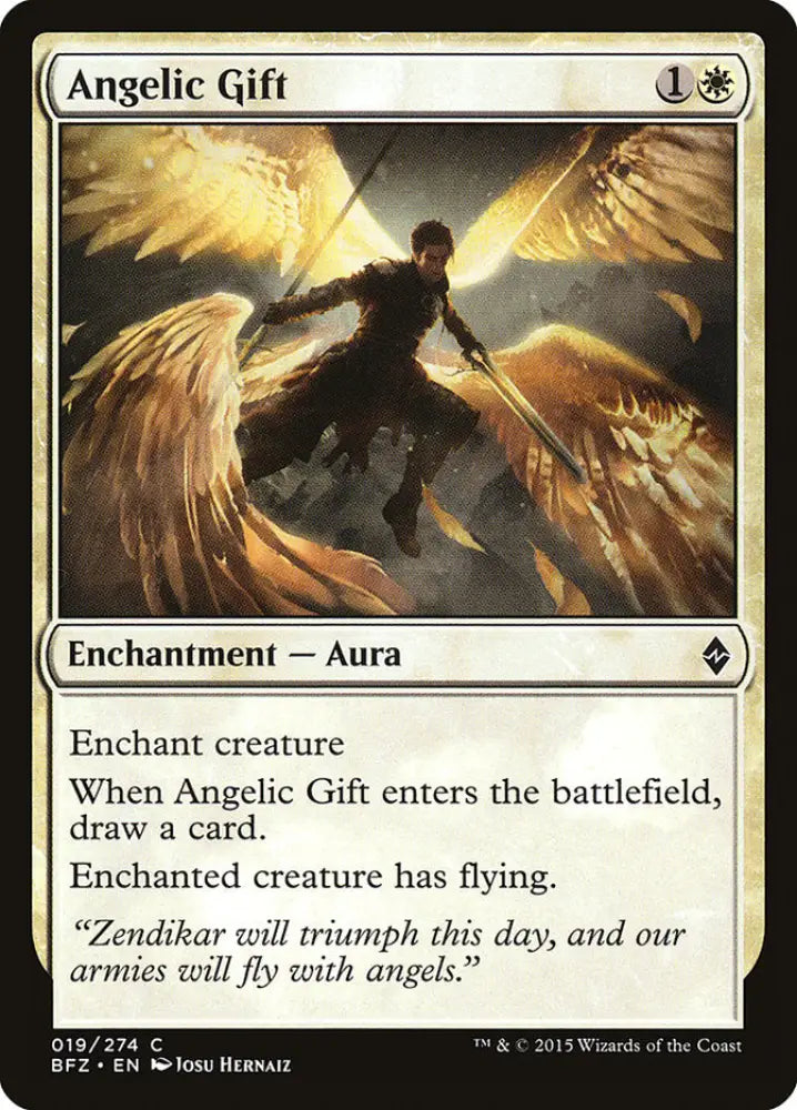 Angelic Gift [Battle for Zendikar] - MTG Single