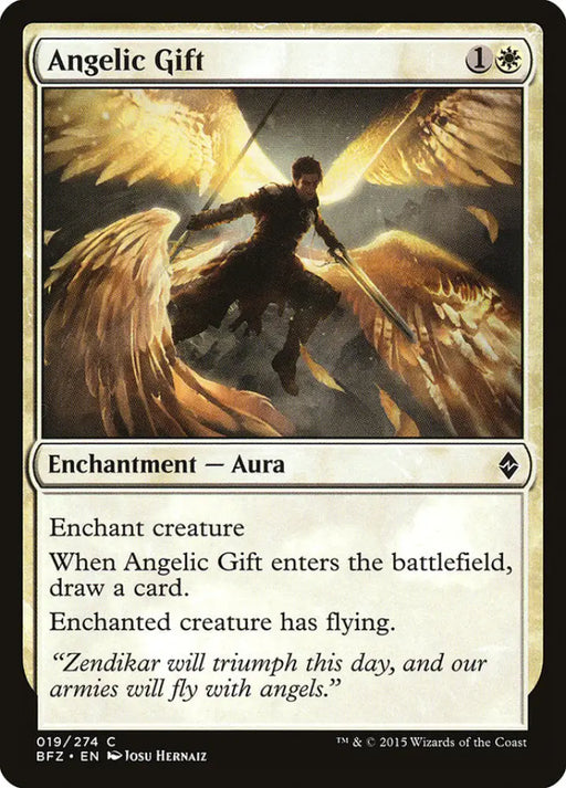 Angelic Gift [Battle for Zendikar] - MTG Single