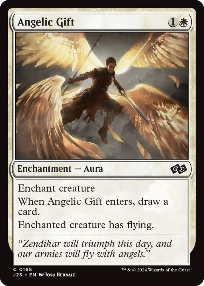 Angelic Gift [Foundations Jumpstart] - MTG Single