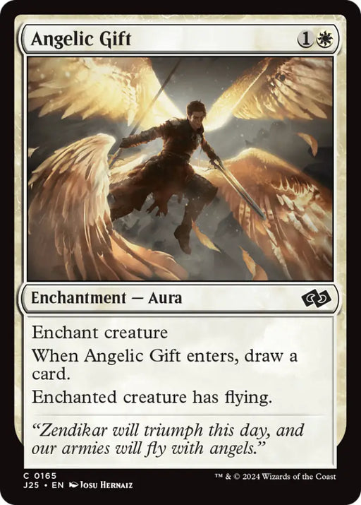 Angelic Gift [Foundations Jumpstart] - MTG Single