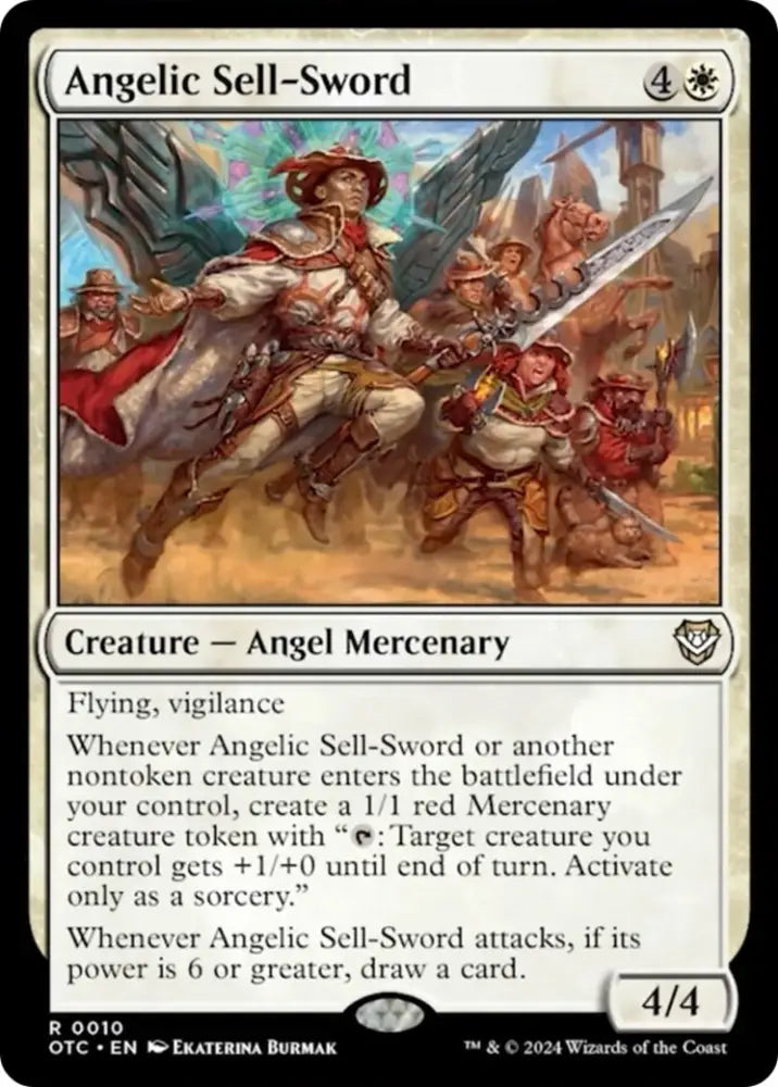 Angelic Sell-Sword [Outlaws of Thunder Junction Commander] - MTG Single