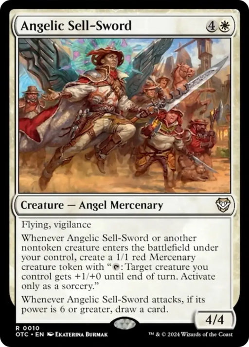 Angelic Sell-Sword [Outlaws of Thunder Junction Commander] - MTG Single