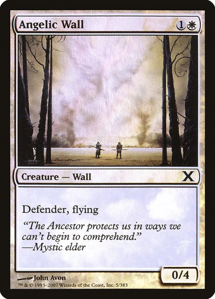 Angelic Wall (Premium Foil) [Tenth Edition] - MTG Single