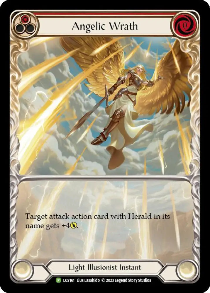 Angelic Wrath (Red) [LGS161] (Promo) Rainbow Foil - Flesh And Blood Single