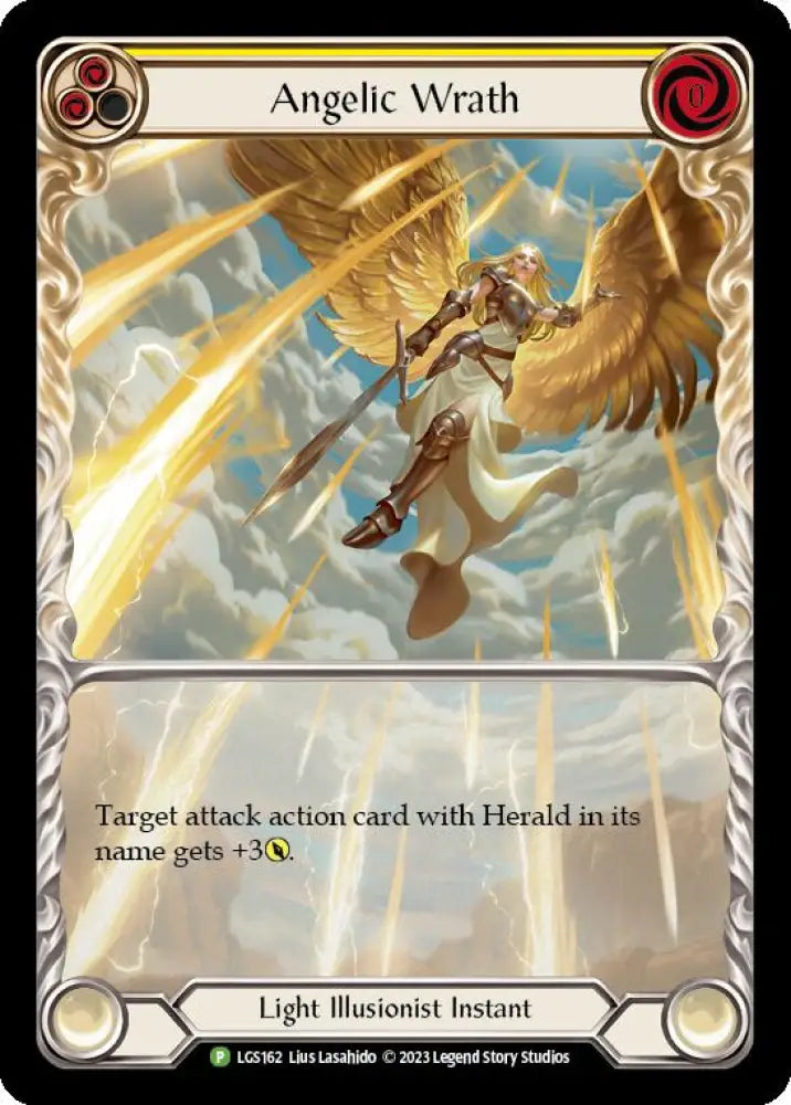 Angelic Wrath (Yellow) [LGS162] (Promo) Rainbow Foil - Flesh And Blood Single