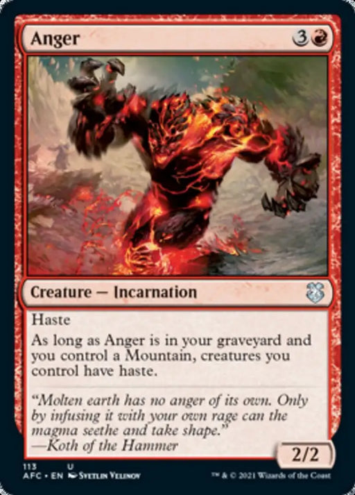 Anger [Dungeons & Dragons: Adventures in the Forgotten Realms Commander] - MTG Single