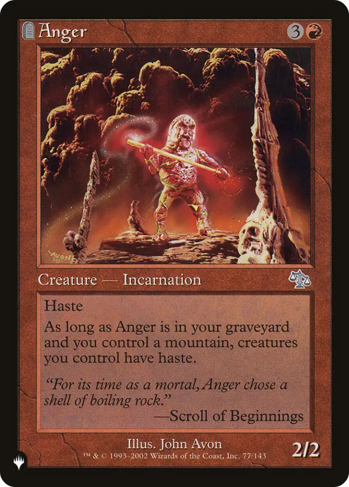 Anger (JUD) [The List] - MTG Single