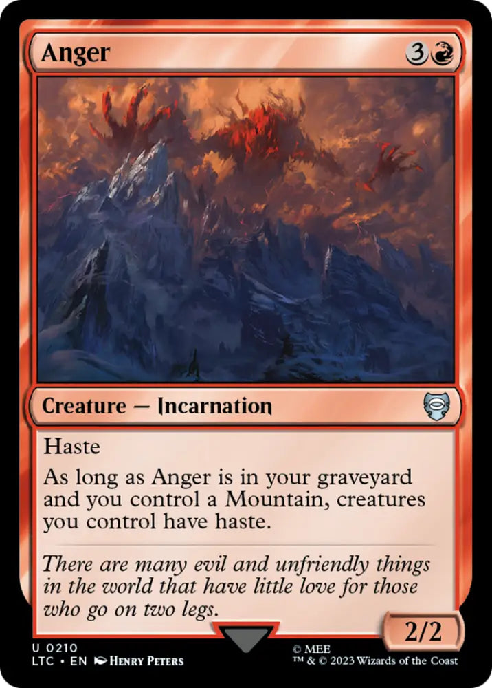 Anger [The Lord of the Rings: Tales of Middle-Earth Commander] - MTG Single