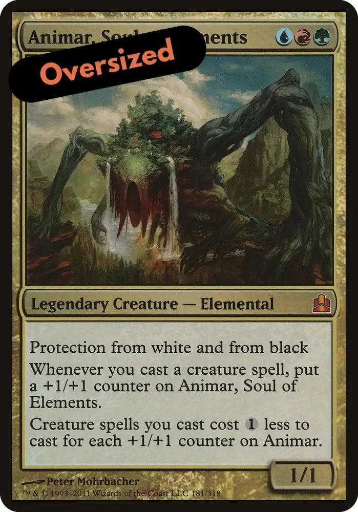 Animar Soul of Elements (Oversized) [Commander 2011 Oversized] - MTG Single