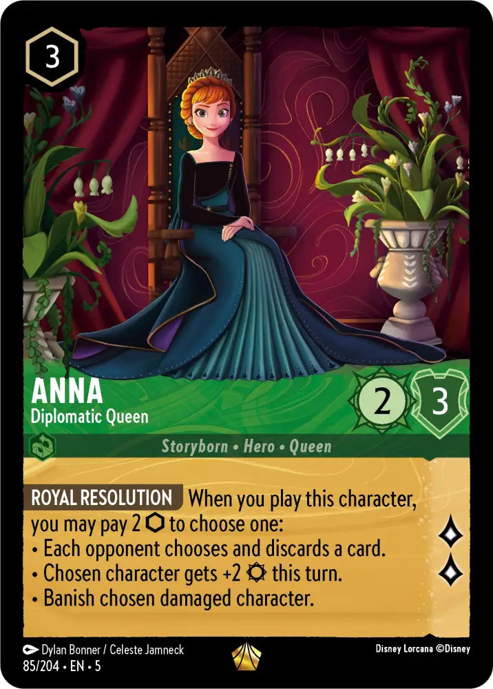 Anna - Diplomatic Queen (85/204) [Shimmering Skies] - Lorcana Single